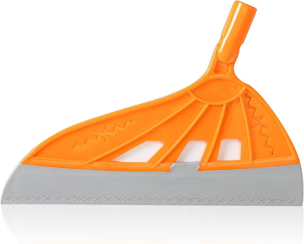 Broom Head for Cleaning Tools, 180° Rotatable Household Cleaning Tool, Independently Packaged for Cleaning Floor, House Window, Bathroom Glass, Ceramic Tile, Wooden Board, Car Window, etc(Orange)