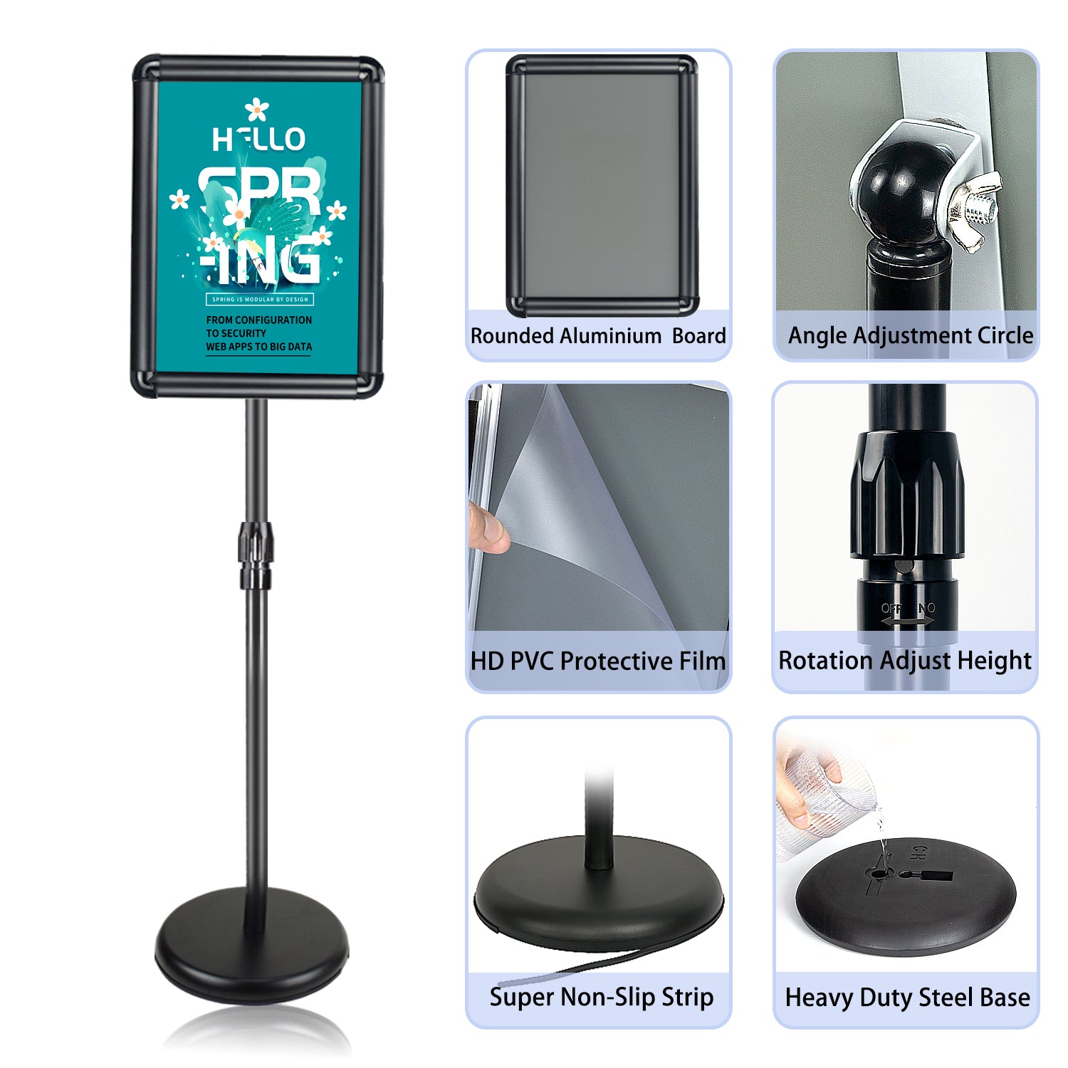  BURFERLY Poster Board Stand Holder with Non-Slip Mat